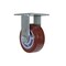 Vestil Polyurethane Rigid Caster 5 In. Diameter x 2 In. Width 600 Lb. Capacity Maroon/Gray CST-VE-5X2PUP-R - alternate 5